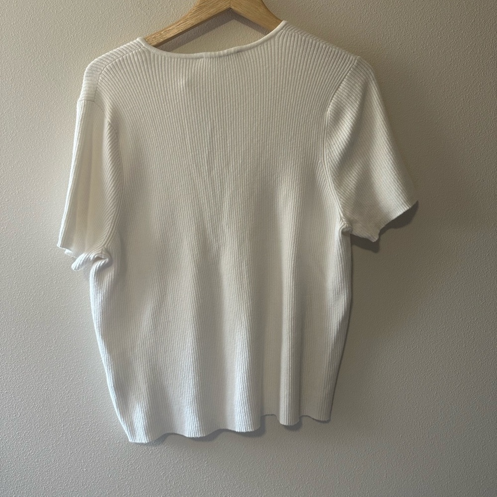 Abercrombie and fitch short sleeve tie front cardigan cream size XL - Picture 3 of 6